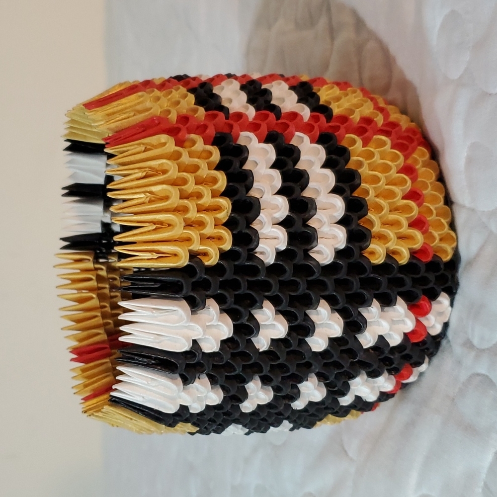 Handmade 3D Origami Plaid Vase